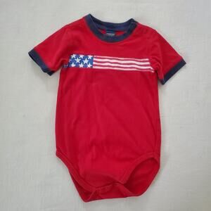 Vintage Y2k Oshkosh Flag Romper 24 months